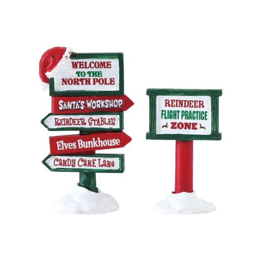 Lemax North Pole Signs, Set of 2 (74325)