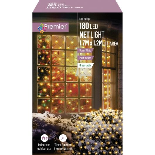 Premier Net Light 1.8m x 1.2m 180 LEDs - Warm White