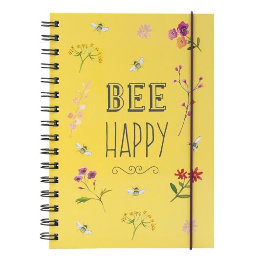 Bee Happy Notebook - Yellow