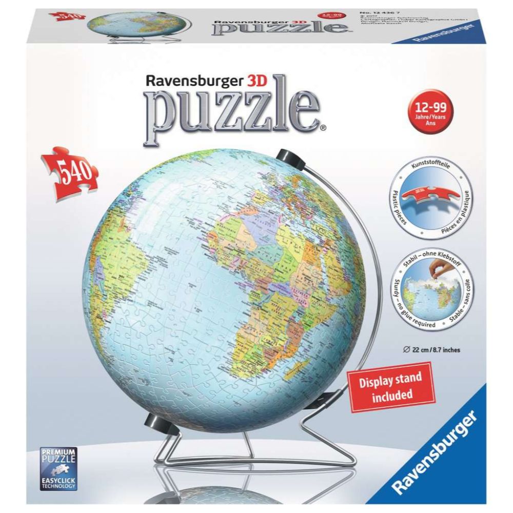 The World on V-Stand 3D Puzzle 540 Piece