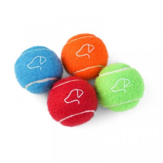 Zoon Squeaky Pooch Mini Tennis Balls 5cm x4