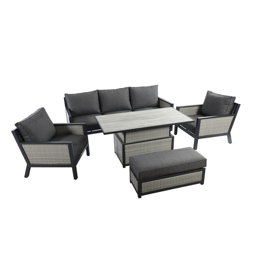 Hartman Nouveau 3 Seat Casual Lounge Set With Adjustable Table