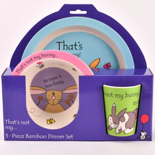 That's Not My Bunny 3 Piece Bamboo Dinner Set