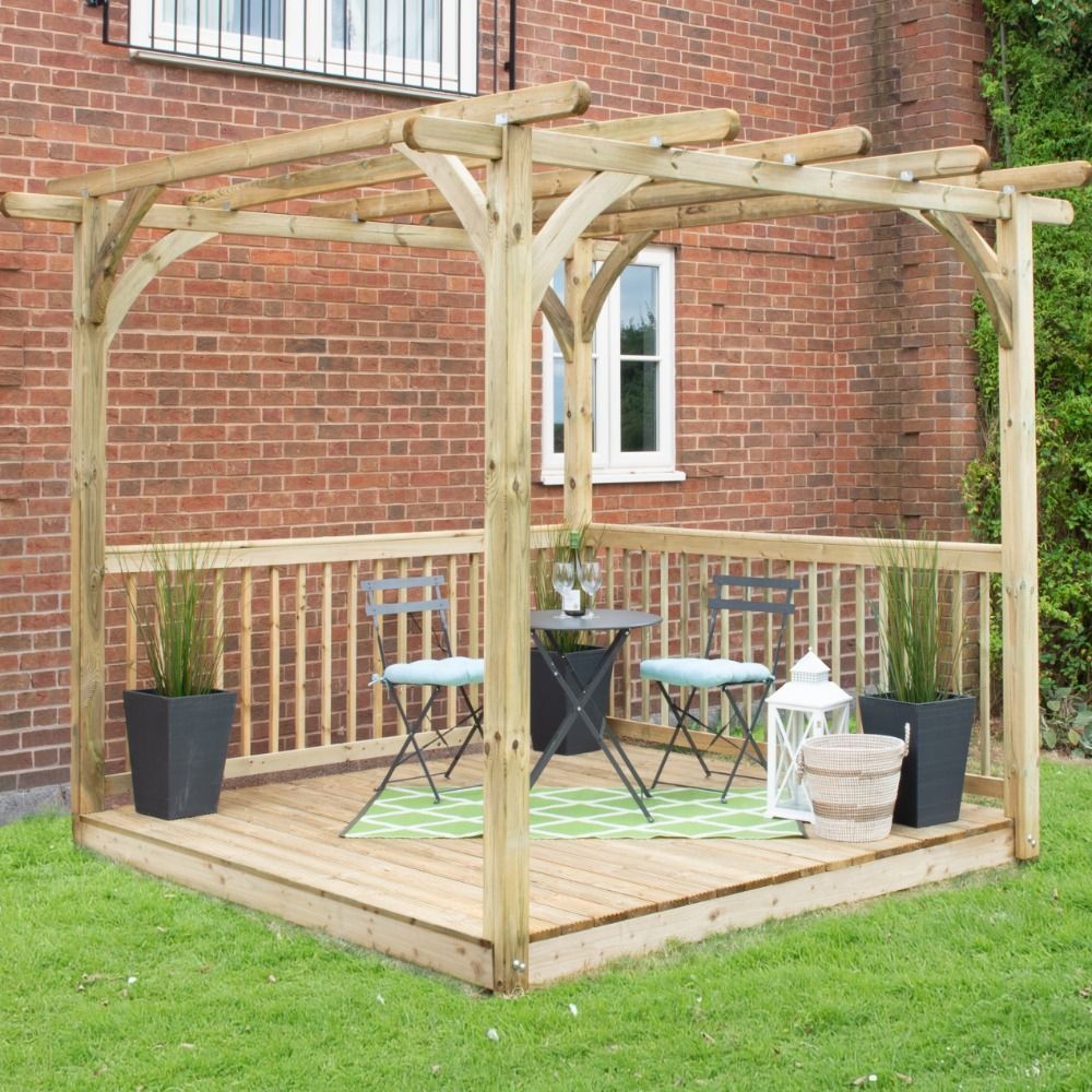 Ultima Pergola and Decking Kit - 2.4 x 2.4m (Direct Delivery)