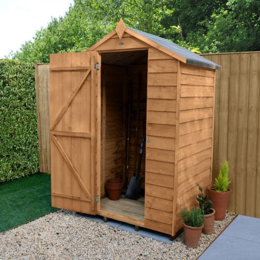 Overlap Dip Treated 4x3 Apex Shed - No Window (Direct Delivery)