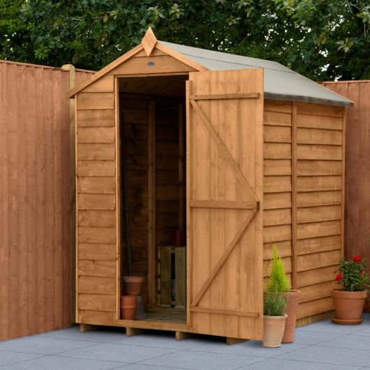 Overlap Dip Treated 6x4 Apex Shed - No Window (Direct Delivery)