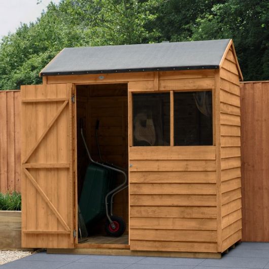 Overlap Dip Treated 6x4 Reverse Apex Shed (Direct Delivery)