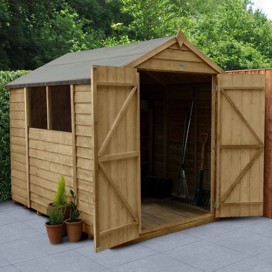 Overlap 8x6 Apex Shed - Double Door (Direct Delivery)