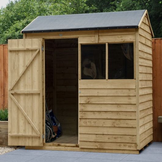Overlap 6x4 Pressure Treated Reverse Apex Shed (Direct Delivery)