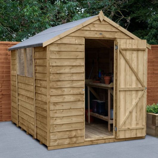 Overlap 8x6 Pressure Treated Apex Shed (Direct Delivery)