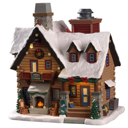 Lemax Thicket Falls Cabin with 'smoking' chimney (05698)