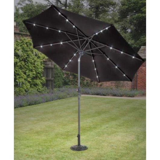 2.7m Market Umbrella with Bluetooth/LED in Black