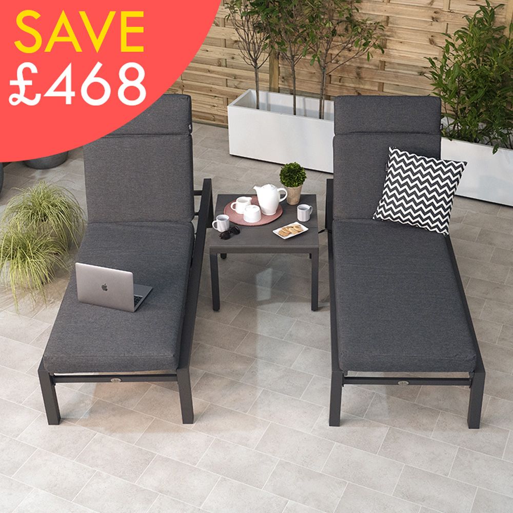 Oakmont Sunlounger Set with Side Table