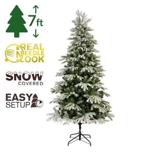 Everlands Sunndal Frosted Fir Tree 2.1m (7ft)