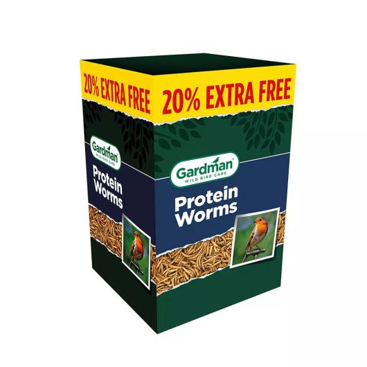 Gardman Protein Worms 1kg box +20% extra free
