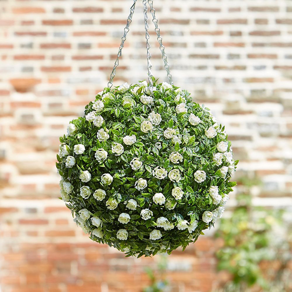Smart Garden Topiary White Rose Ball 30cm