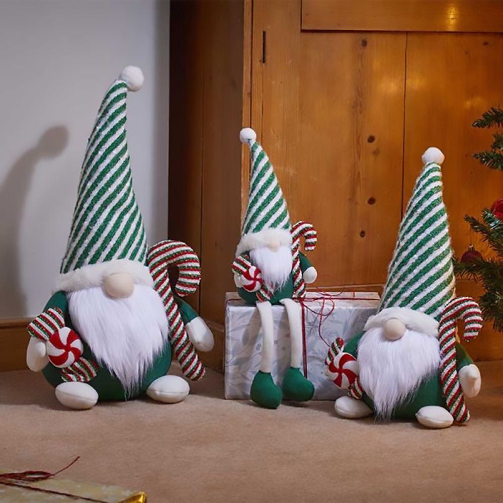 55cm Green-White Candy Cane Gonk