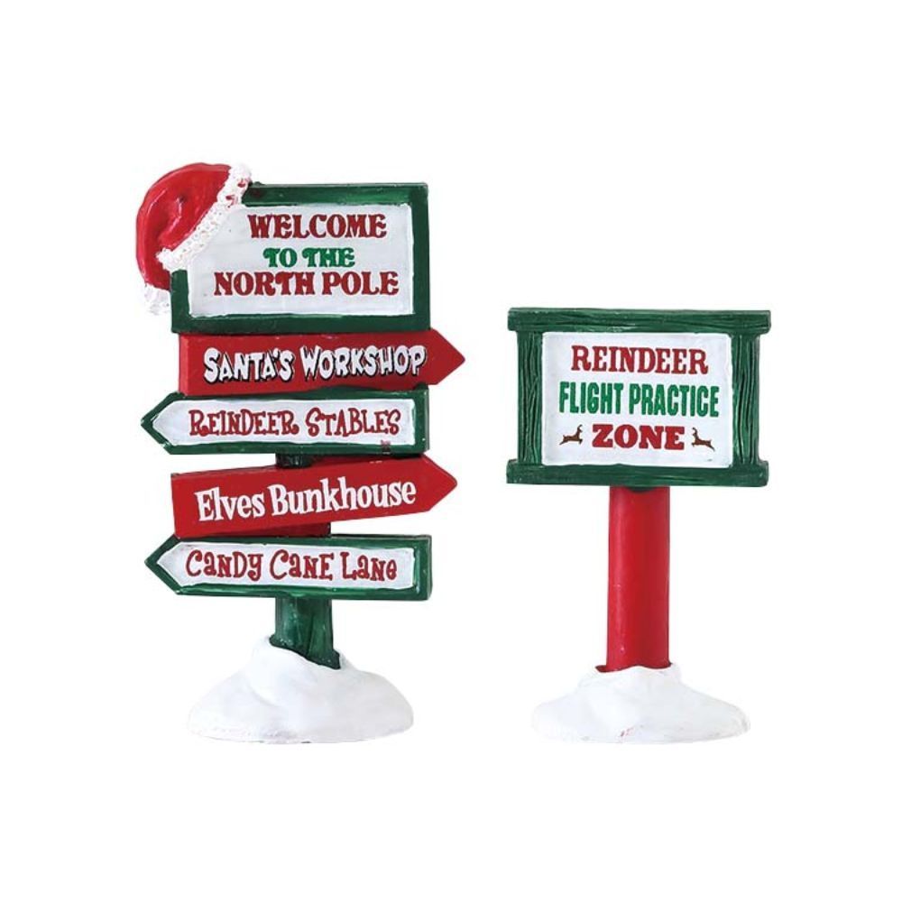 Lemax North Pole Signs, Set of 2 (74325)