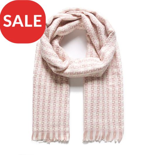 Jewel City Oyster Pink Dogtooth Blanket Scarf