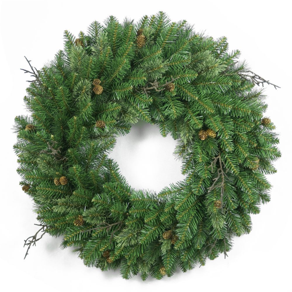 Wreath With Twigs And Pinecones - 60cm (24")