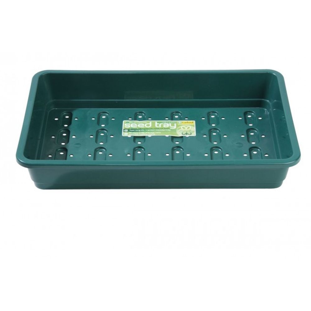 Garland Standard Seed Tray in Green With Holes - 37.5cm x 23cm