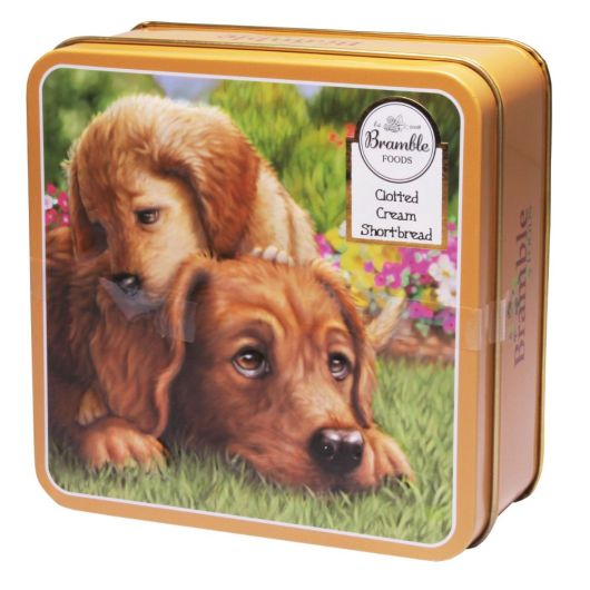 Bramble House Labrador Embossed Tin with Shortbread Buttons