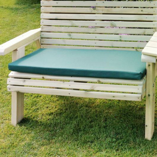 Churnet Valley - Green Cushion For Double Outdoor Bench - Waterproof