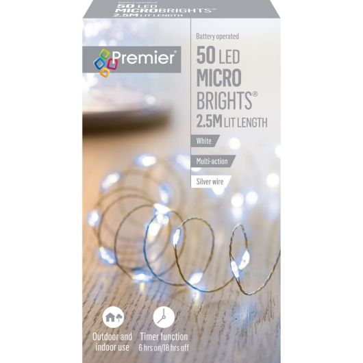 Premier Microbrights 50 LEDs 2.5m - White