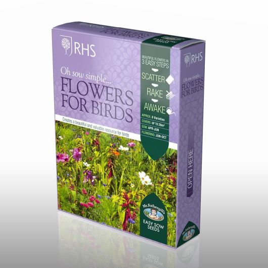 RHS Flowers for Birds Shake & Sow Seed Box