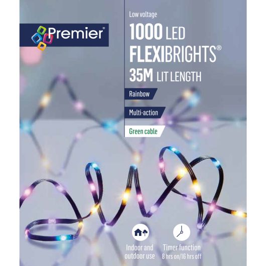 Premier FlexiBrights 1000 LEDs 35m - Rainbow