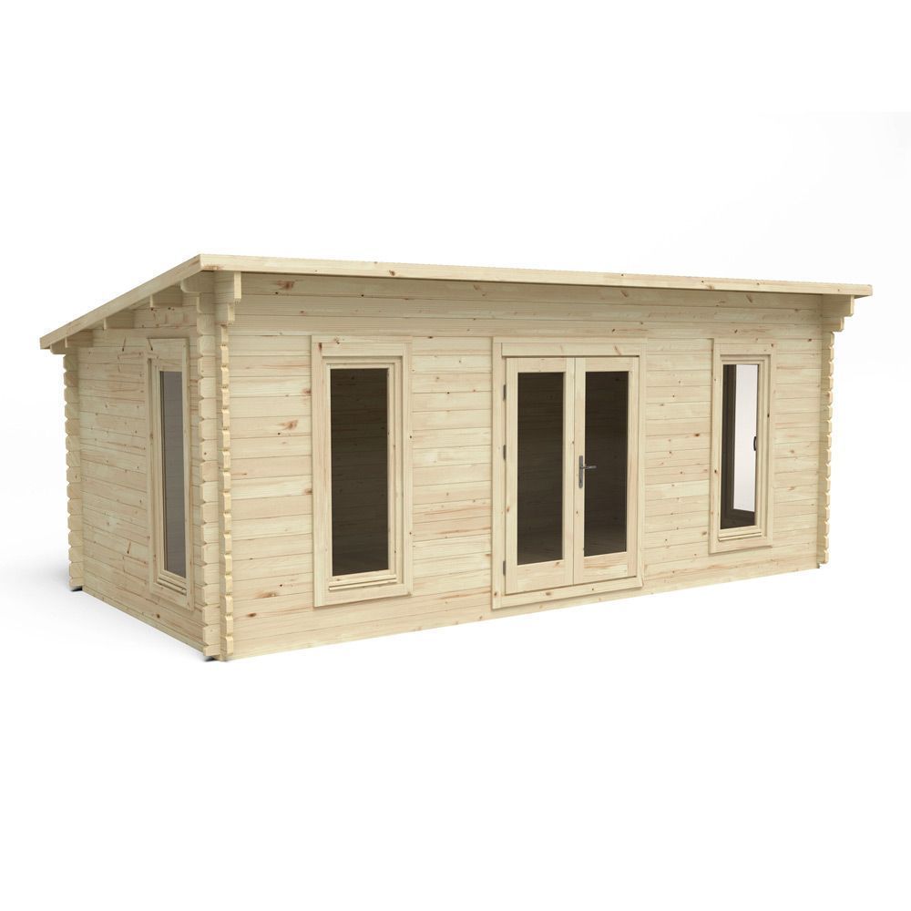 Arley 6m X 3m Cabin - Double Glazed With 34kg Felt Roof (Direct Delivery)
