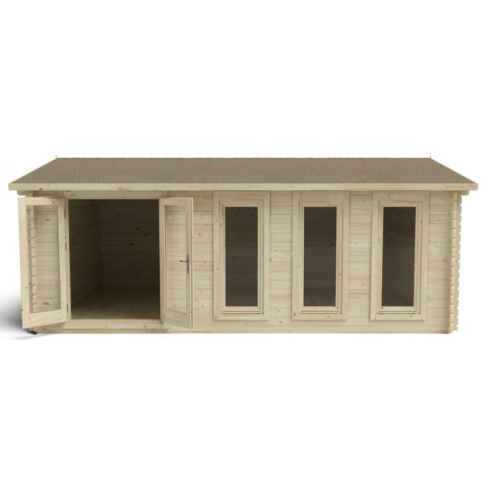 Blakedown 6m X 4m Log Cabin - Double Glazed With Felt Shingles (Direct Delivery)