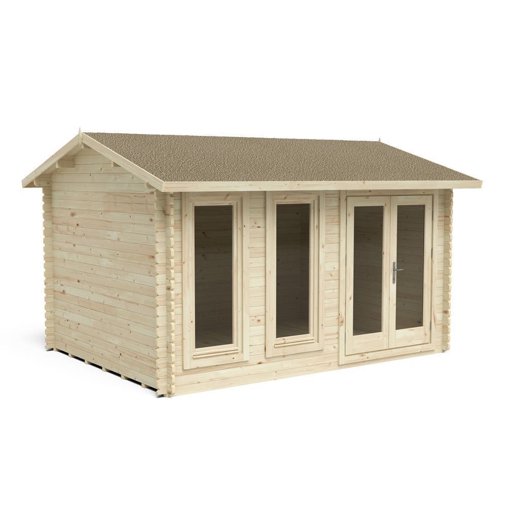 Chiltern 4m X 3m Log Cabin - Double Glazed With 34kg Felt (Direct Delivery)