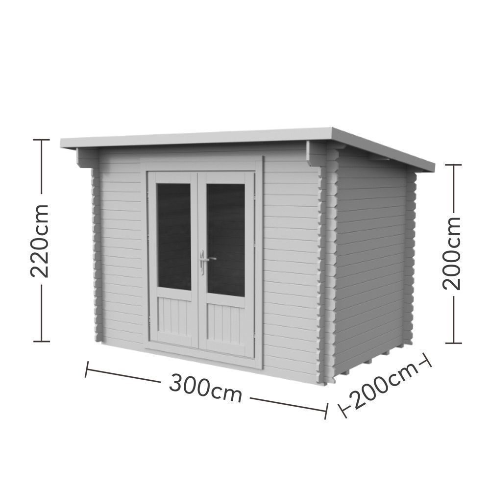 Harwood 3m X 2m Log Cabin - Single Glazed With 34kg Felt (Direct Delivery)