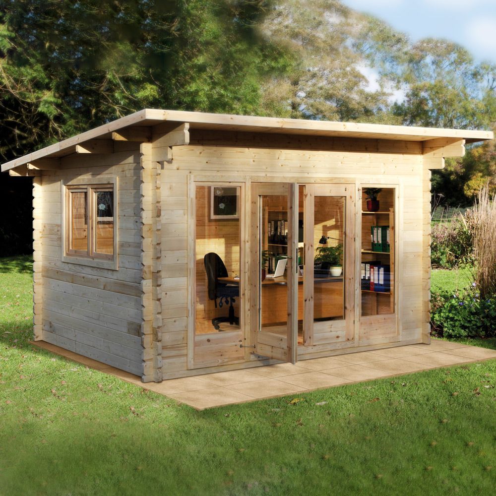 Melbury 4m X 3m Log Cabin - Single Glazed Without Underlay (Direct Delivery)