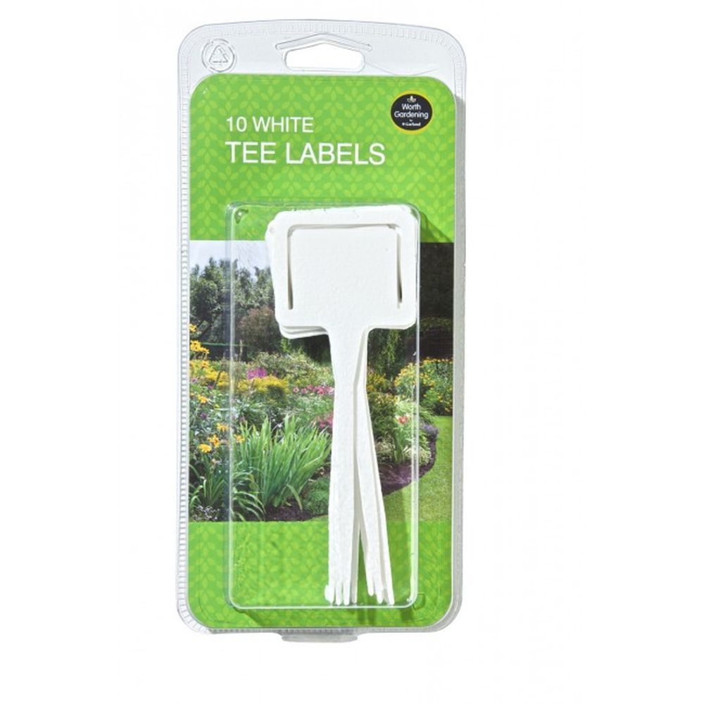 Garland White Tee Labels - 10 Pack