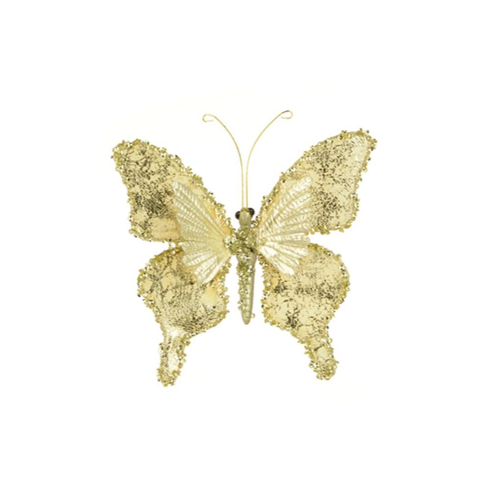 Floralsilk Champagne Gold Wing Butterfly 15cm | Garden Store Online